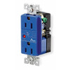 HUBBELL HBL5262SA RECEPTACLE,BLUE,15 A,2P3W,BACK,1PK