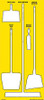 ACCUFORM SIGNS GPSB801 SHADOW BOARD ACCU-SHIELD YELLOW 68 IN H