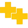 BRADY SPC ABSORBENTS 104475 FLOOR TAPE,YELLOW,3 INX8 IN,CROSS,PK20