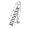TRI-ARC KDAD112242 ROLLING LADDER 12 STEP STEEL SERRATED