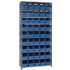 QUANTUM STORAGE SYSTEMS 1275-202BL SHELVING UNIT, 12"D X 36"L X 75"H, HEAVY