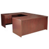 REGENCY LUD7135MH U-SHAPE OFFICE DESK 71X29X106IN MAHOGANY