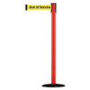 TENSABARRIER 890B-33-21-21-MAX-NO-YEX-C SLIMLINE POST RED OUT OF SERVICE
