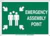 BRADY SPC ABSORBENTS 139601 EMERGENCY ASSEMBLY SIGN 10X14 ALUMINUM