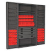 DURHAM MFG CO DCBDLP524RDR-1795 STORAGE CABINET IND 14GA 52BINS RED DEEP