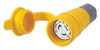 HUBBELL HBL25W34 CONNECTOR L7-15R 15A 277VAC YELLOW