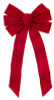 HOLIDAY TRIMS 7964 CHRISTMAS BOW, 7-LOOP, RED VELVET, 10 X 