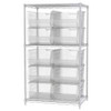 AKRO-MILLS AWS24361288SC BIN SHELVING WIRE 36X24 10 BINS CLEAR