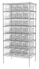 AKRO-MILLS AWS24360284SC BIN SHELVING WIRE 36X24 28 BINS CLEAR
