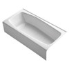 KOHLER K-716-0 SOAKING TUB WITH DRAIN WHITE 14 H
