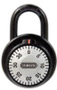 ABUS 78/50 COMBINATION PADLOCK FRONT BLACK/SILVER