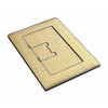 THOMAS & BETTS E9761BR RECTANGULAR FLOOR BOX CVR 1-GANG BRASS