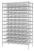 AKRO-MILLS AWS244830164SC BIN SHELVING WIRE 48X24X74 60 BINS CLEAR