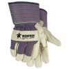 MCR SAFETY 1965M LEATHER PALM GLOVES, ARTIC JACK, MEDIUM,