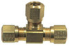 SLOAN 964-4 UNION TEE COMPRESSION BRASS 1/4IN TUBE
