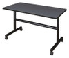 REGENCY MKFT4824GY MOBILE TABLE 48 IN.W GRAY NBULA FLIP TOP