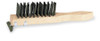 TOUGH 1VAG8 SCRATCH BRUSH WITH SCRAPER CARBON 4 ROWS