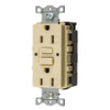 HUBBELL GFRST15SNAPI GFCI RECEPTACLE 15A 125VAC 5-15R IVORY