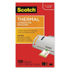 SCOTCH TP5851100 POUCH,THERMAL,5MM,CLEAR,PK100
