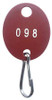 GRAINGER GLOBAL SOURCING 33J883 KEY TAG NUMBERED 1 TO 100 OVAL PK100