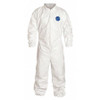 DUPONT TY125SWH5X0025NF DISPOSABLE COVERALLSS, COLLARED COVERALL