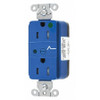 HUBBELL SNAP8262S RECEPTACLE,BLUE,15 A,2P3W,BACK,1PK