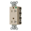 HUBBELL SNAP2182ITRA RECEPTACLE,IVORY,20 A,2P3W,BACK,1PK