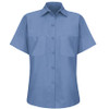 RED KAP SP23MB SS M FEMALE S/S MED BLU WORKSHIRT 65/35 M