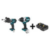 MAKITA XPH03Z  XWT08Z + BL1840B-2 CORDLESS HAMMER DRILL/DRIVER KIT 4.0AH