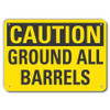 LYLE LCU3-0254-RA_14x10 CAUTION SIGN RECYCLED ALUMINUM 10 IN H