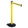 RETRACTA-BELT 305YA-CAU BARRIER POST YLW/BLACK TEXT 2 IN BELT W