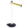RETRACTA-BELT 305PWH-CAU BARRIER POST YLW/BLACK TEXT 2 IN BELT W
