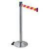 RETRACTA-BELT 304PAPC-MYD BARRIER POST GRAY 2IN BELT W W/BASE