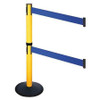 RETRACTA-BELT 331DPYW-BL BARRIER POST PVC POST BLUE BELT 40 IN H