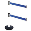 RETRACTA-BELT 331DPWH-BL BARRIER POST PVC POST BLACK BLUE BELT