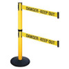 RETRACTA-BELT 331DPYW-DKO BARRIER POST 40 IN H YELLOW/BLACK TEXT