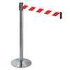 RETRACTA-BELT 330PAPC-RWD BARRIER POST GRAY RED/WHITE BELT 40IN. H