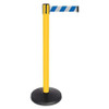 QUEUEWAY QPLUS-35-D1 BARRIER POST YLLW BLUE/WHT STRIPED BELT