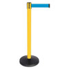 QUEUEWAY QPLUS-35-L3 BARRIER POST LIGHT BLUE BELT YELLOW POST