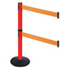 RETRACTA-BELT 331DPRD-OR BARRIER POST PVC POST BLACK ORANGE BELT