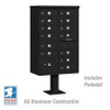 SALSBURY INDUSTRIES 3313BLK-U CLUSTER BOX UNIT BLACK 14 DOORS 18 IN W