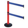 RETRACTA-BELT 331DPRD-BL BARRIER POST PVC POST BLUE BELT 2 BELTS