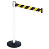 RETRACTA-BELT 331PWH-BYD BARRIER POST PVC POST BLACK/YELLOW BELT