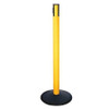 RETRACTA-BELT 331PYW-RCV BELT BARRIER RCVR. POST YELLOW CAST IRON