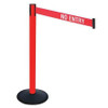 RETRACTA-BELT 331PRD-NE BARRIER POST 40IN. H RED/WHITE BELT TEXT