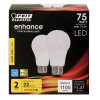 FEIT ELECTRIC OM75DM/930CA/2 BULB LED 75W A19 E26 1100L 3K