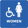NMC ADA5WBL WOMEN, 8" WIDE X 8" HIGH, PLASTIC SIGN