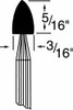 GRIER ABRASIVES B45-GB-329 MOUNTED POINT:  5/16" THICKNESS,  B45,  