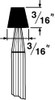 GRIER ABRASIVES B93-GB-492 3/16 X 3/16" HEAD DIAM X THICKNESS, B93,