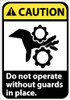 NMC CGA6PB CAUTION - DO NOT OPERATE WITHOUT GUARDS 
